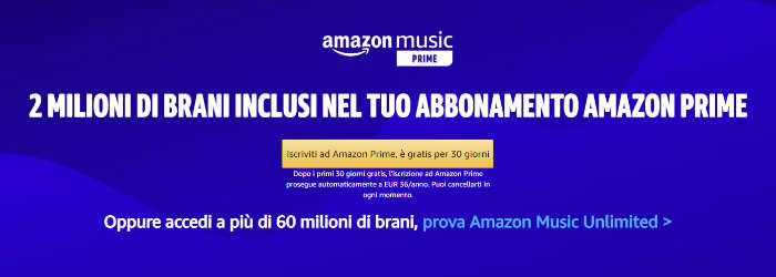 amazon prime costo: home page di amazon prime music